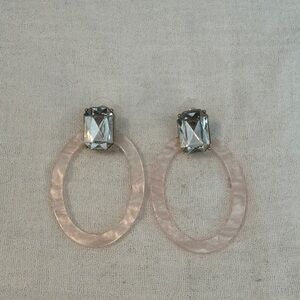 Target Pink and Silver Geometric Earrings